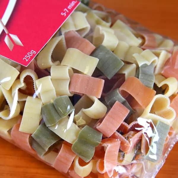 Nudeln Love Pasta für ein romantisches Essen