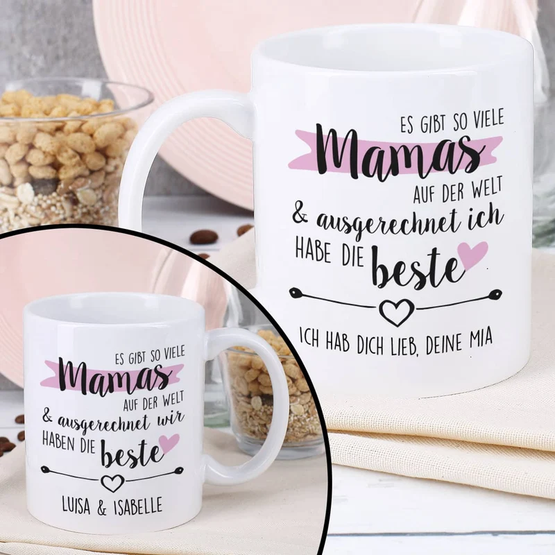 Tasse zum Muttertag - Es gibt so viele Mamas auf der Welt und ausgerechnet ich habe die beste