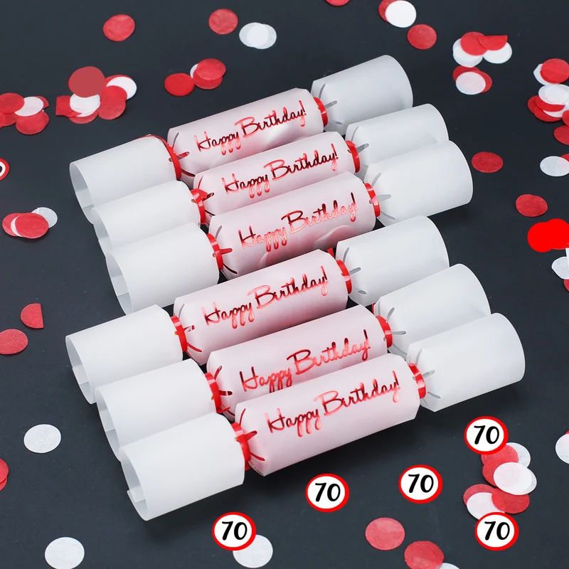 Konfetti-Bonbons zum 70. Geburtstag 6-tlg.
