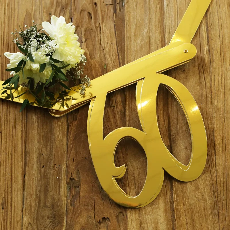 Goldene Girlande zum 60. Geburtstag