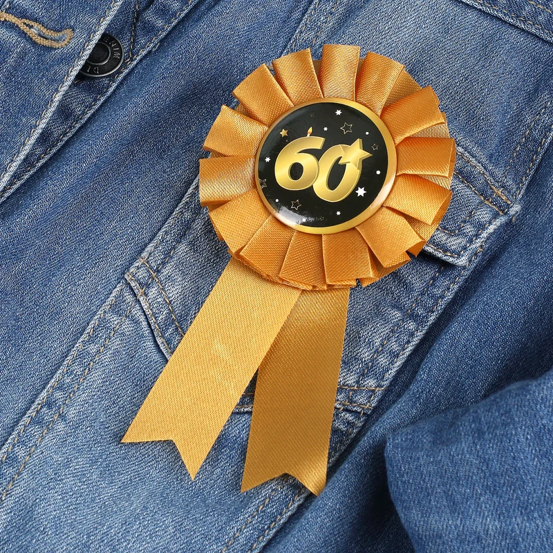 Rosette Star zum 60. Geburtstag in Gold