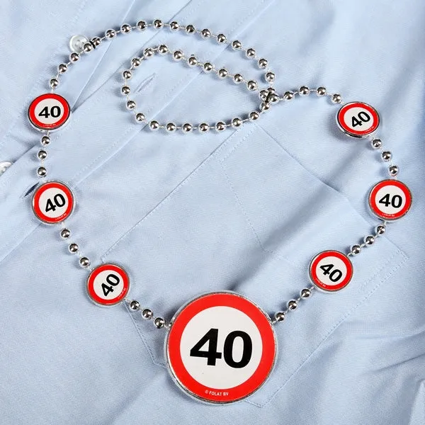 Partykette Verkehrszeichen 40