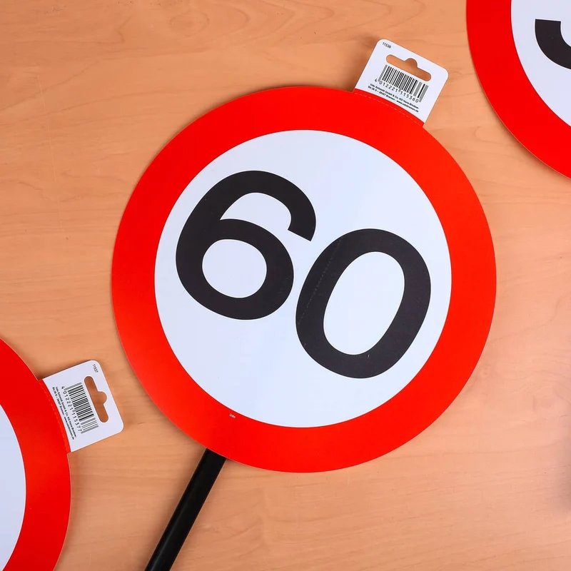 Schild mit Stab zum 60. Geburtstag