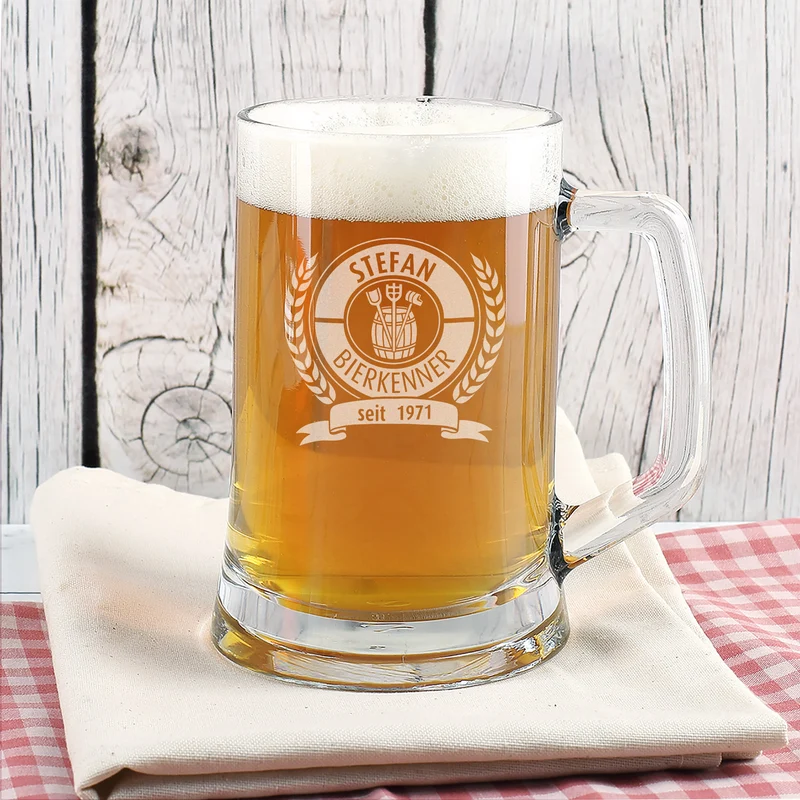 Personalisiertes Bierseidel für Bierkenner