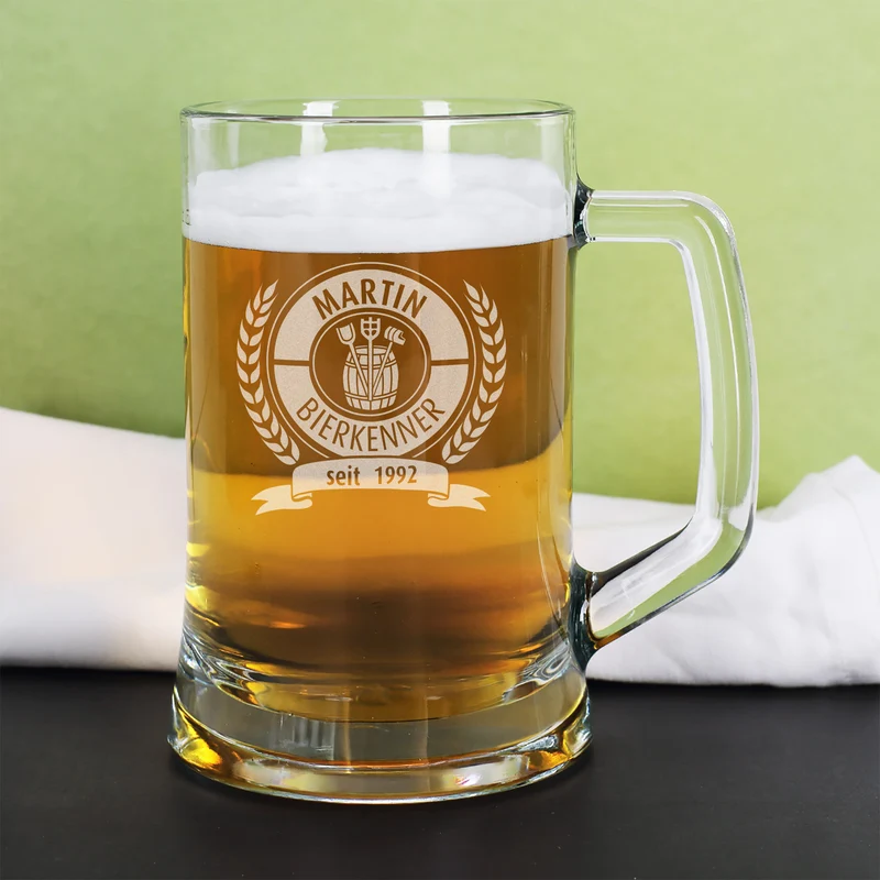 Personalisiertes Bierseidel für Bierkenner
