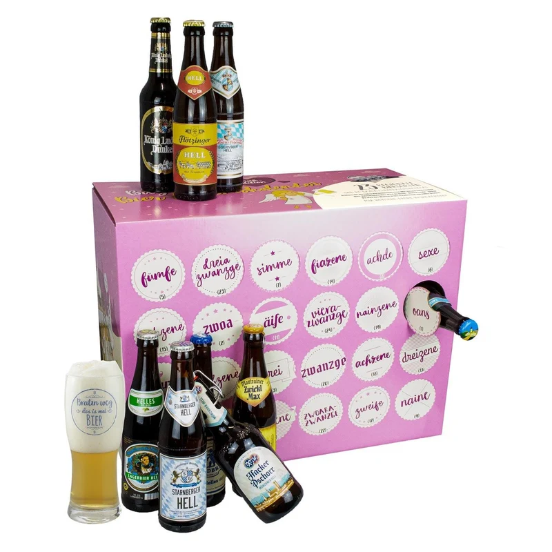 Bayerischer Bier Adventskalender Pink Edition