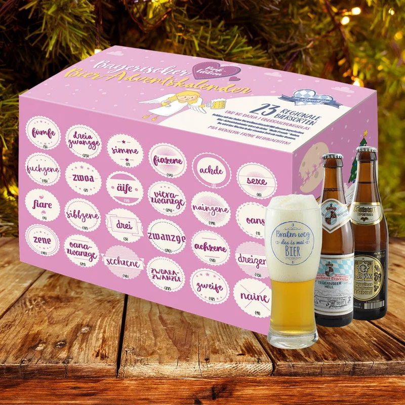 Bayerischer Bier Adventskalender Pink Edition