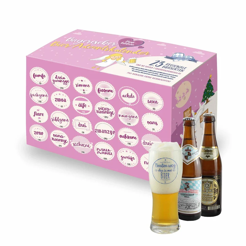 Bayerischer Bier Adventskalender Pink Edition