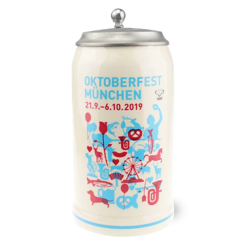 Offizieller Oktoberfestkrug 2019 mit Deckel