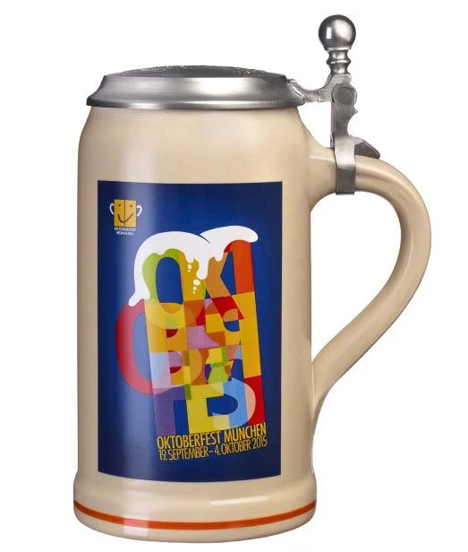Offizieller Oktoberfestkrug 2015 mit Deckel