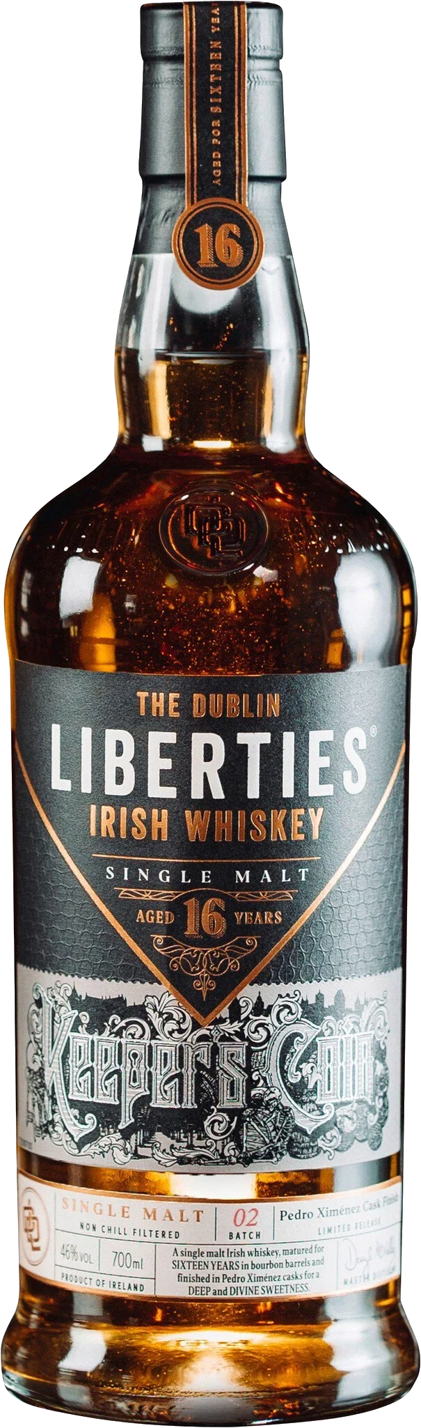 Liberties Keeper´s Coin Single Malt 46% vol Irish Whiskey - 16y Pedro Ximénez Cask Finished 0,7L