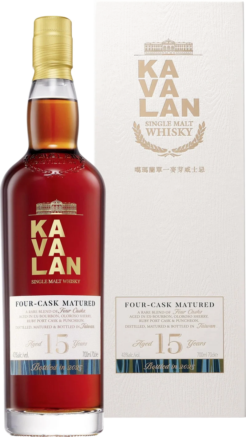 Kavalan 15yo Four Casks 2025 Edition 43% vol Taiwanesischer Whisky 0,7L