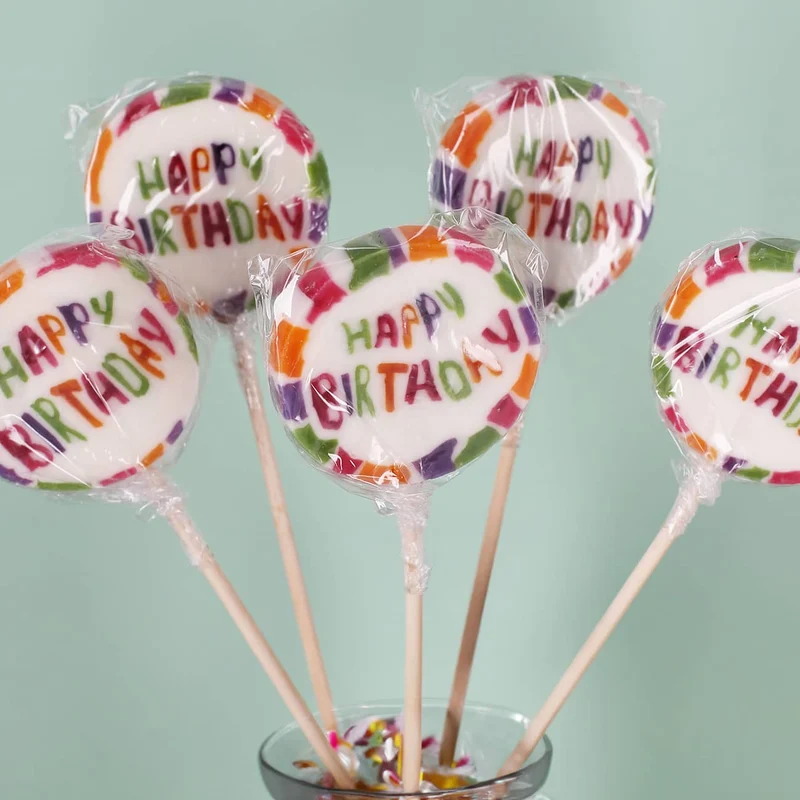 Handgefertigter HAPPY BIRTHDAY-Lolly