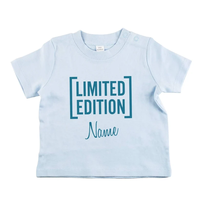Blaues Babyshirt Limited Edition mit Name