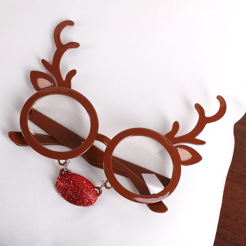Gag-Brille Elch mit roter Nase