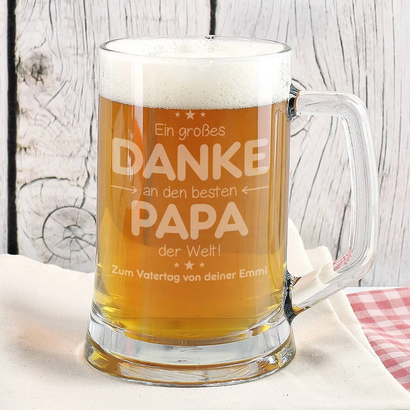 Danke Papa - Bierglas zum Vatertag