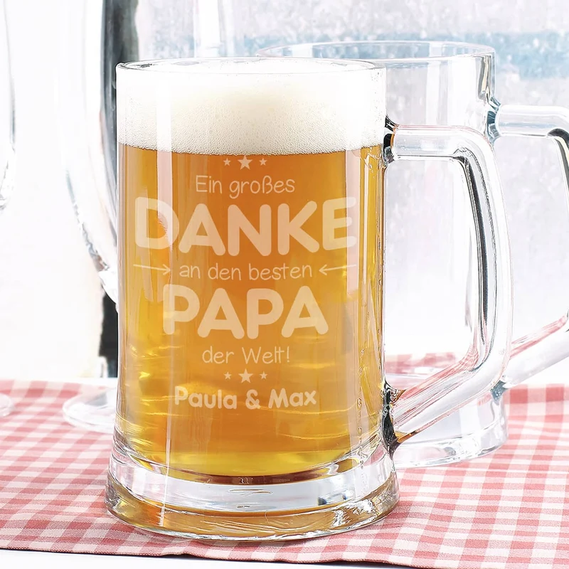 Danke Papa - Bierglas zum Vatertag