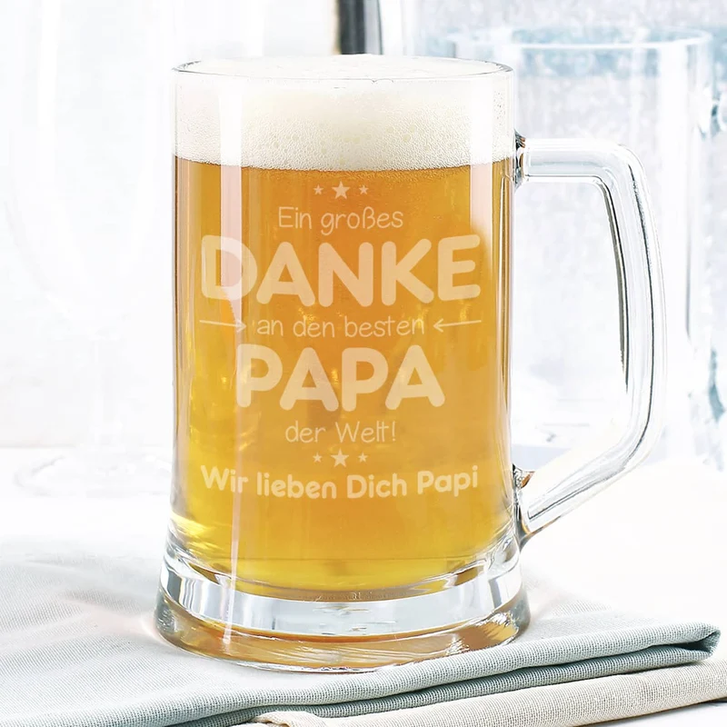 Danke Papa - Bierglas zum Vatertag