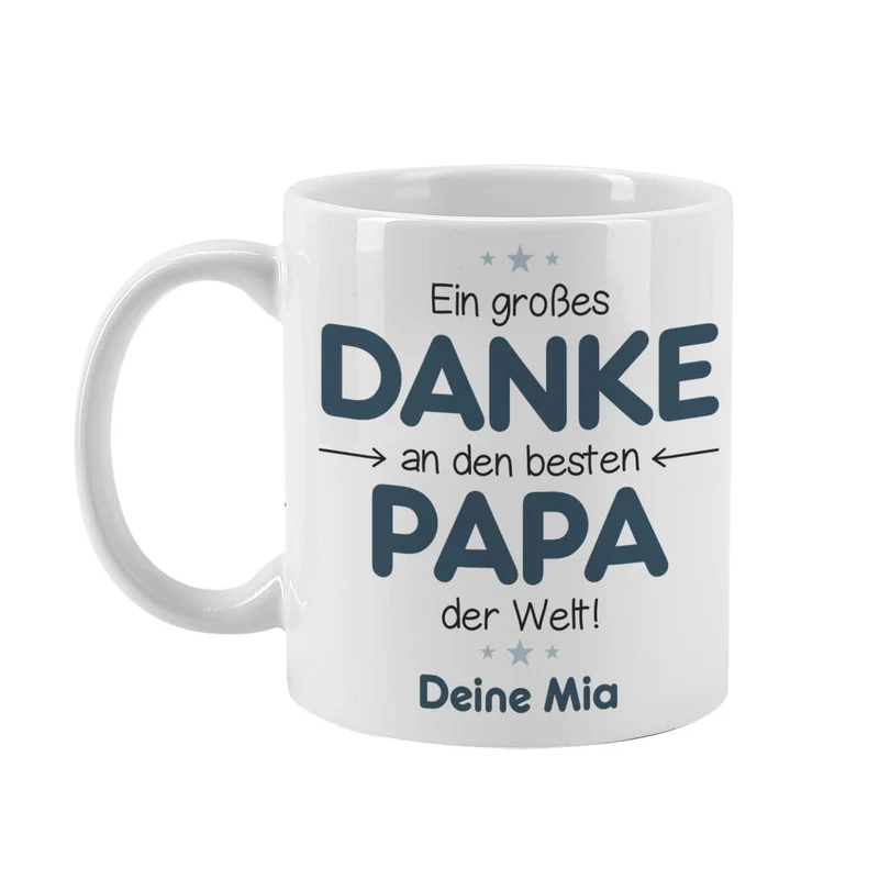 Danke Papa - Fototasse zum Vatertag