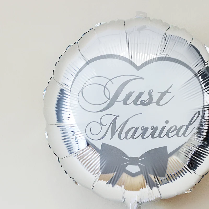 Folien-Ballon - rund - Just Married
