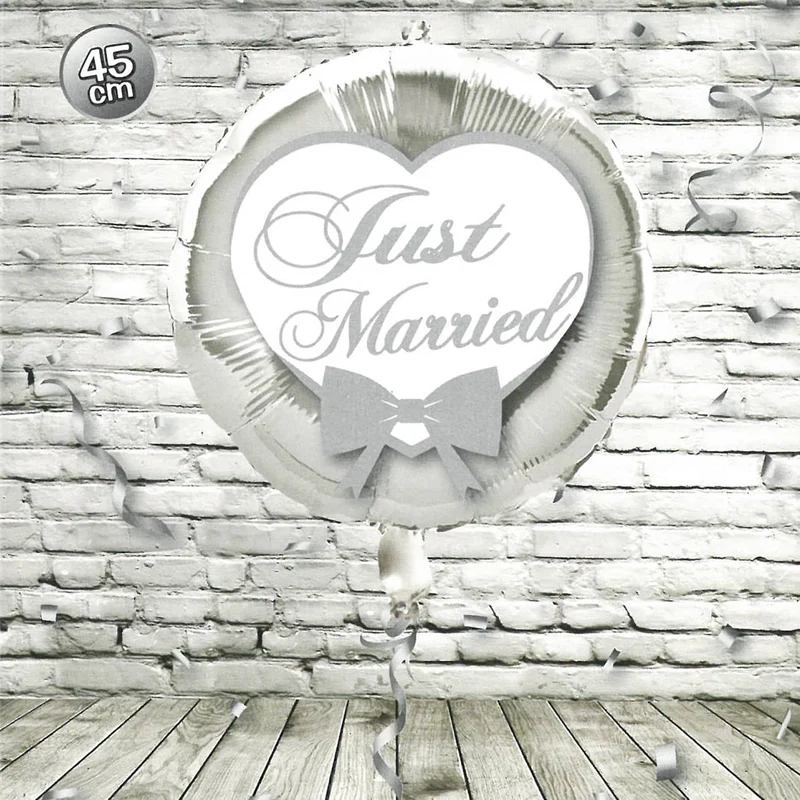 Folien-Ballon - rund - Just Married