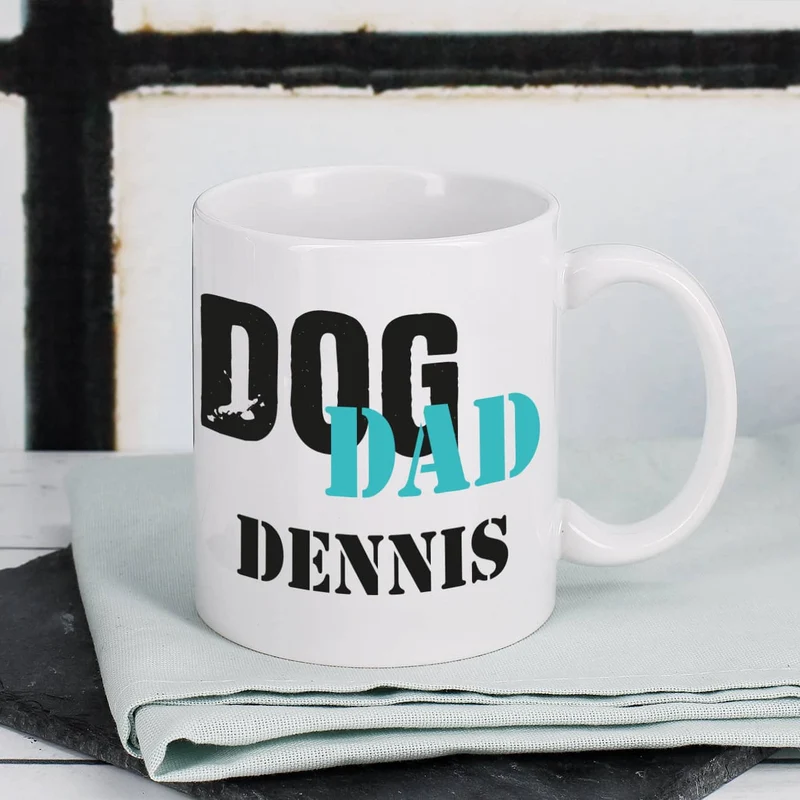 Dog Mom | Dog Dad - Fototasse mit Ihrem Wunschnamen