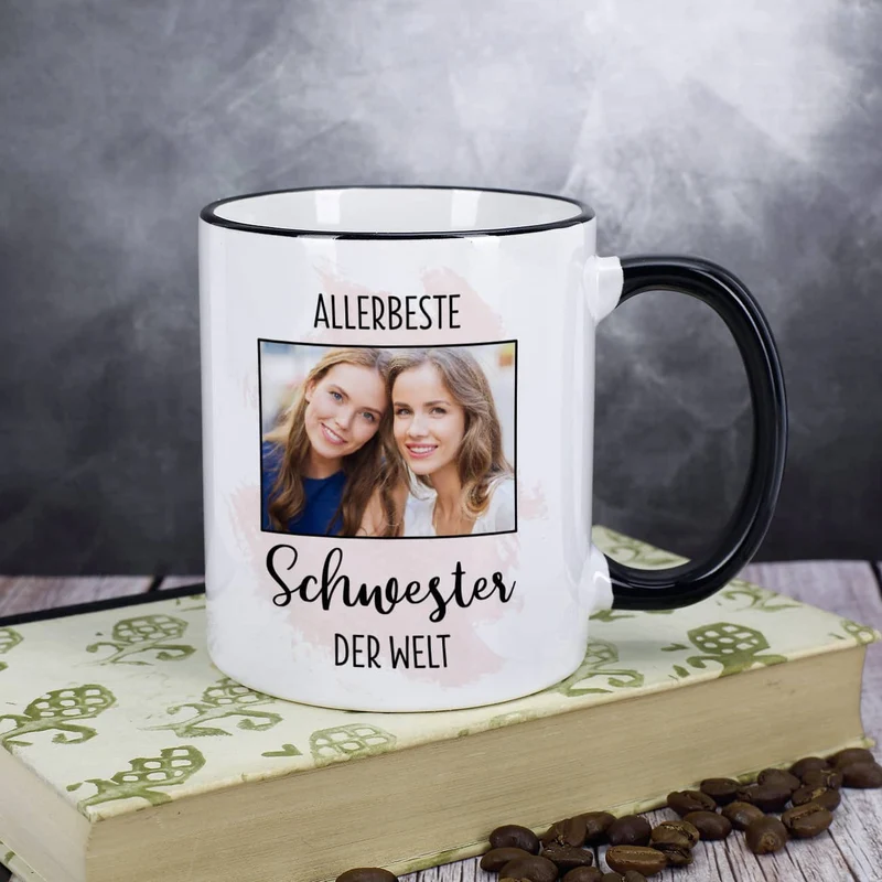 Allerbeste ... der Welt - Tasse mit Ihrem Foto für Frauen oder Männer