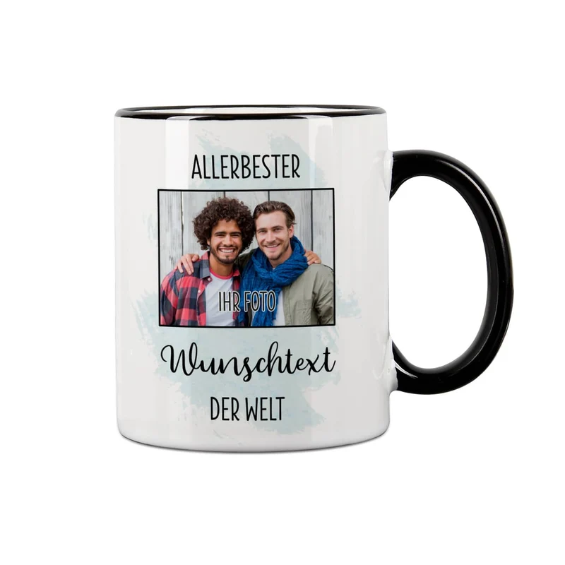 Allerbeste ... der Welt - Tasse mit Ihrem Foto für Frauen oder Männer