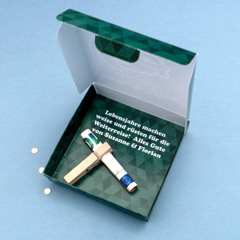 Happy Birthday - Oldie but Goldie - Geldgeschenkbox mit Goldprägung