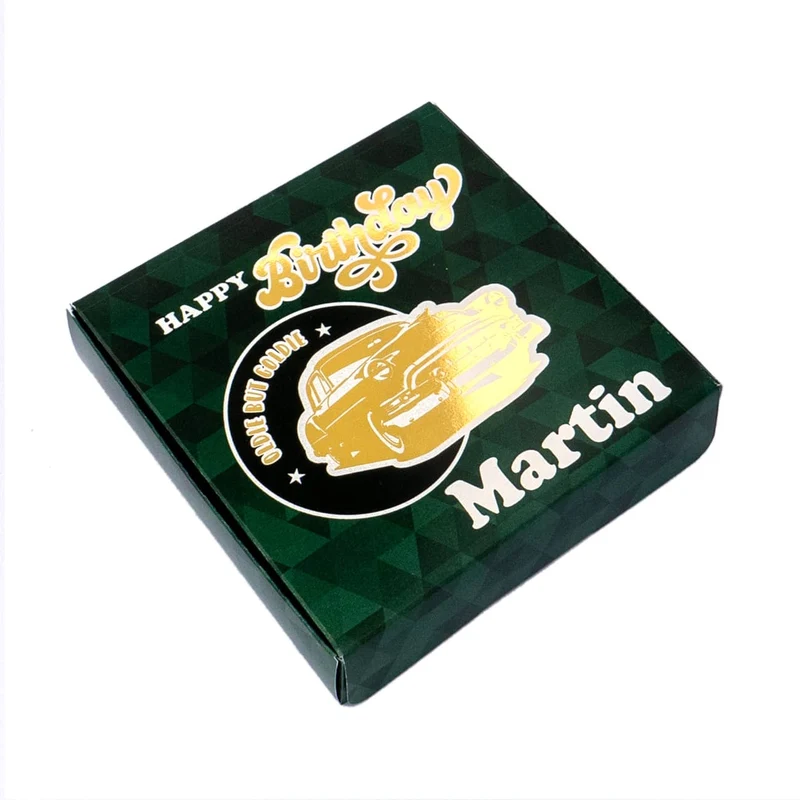 Happy Birthday - Oldie but Goldie - Geldgeschenkbox mit Goldprägung