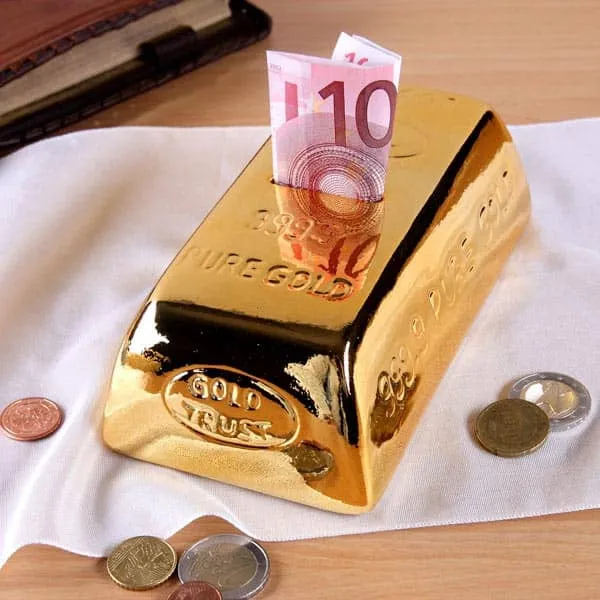 Spardose Goldbarren