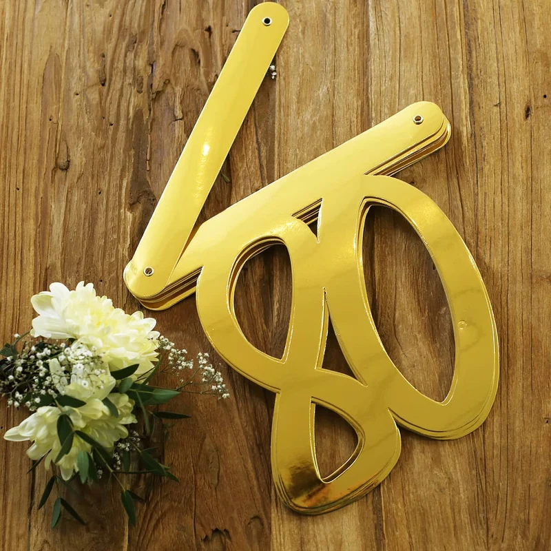 Goldene Girlande zum 80. Geburtstag