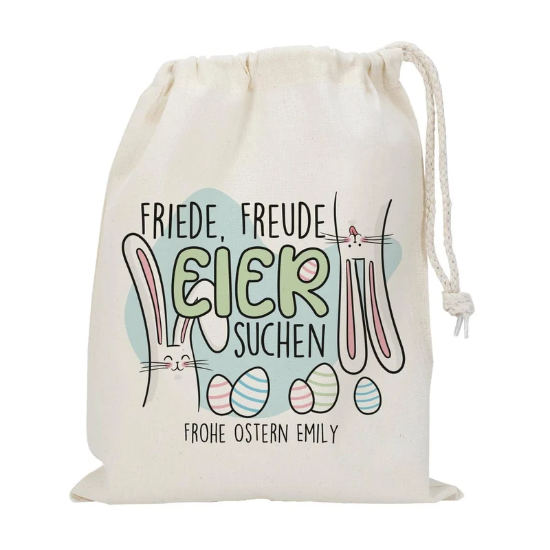 Friede, Freude, Eier suchen - Stoffsäckchen zu Ostern