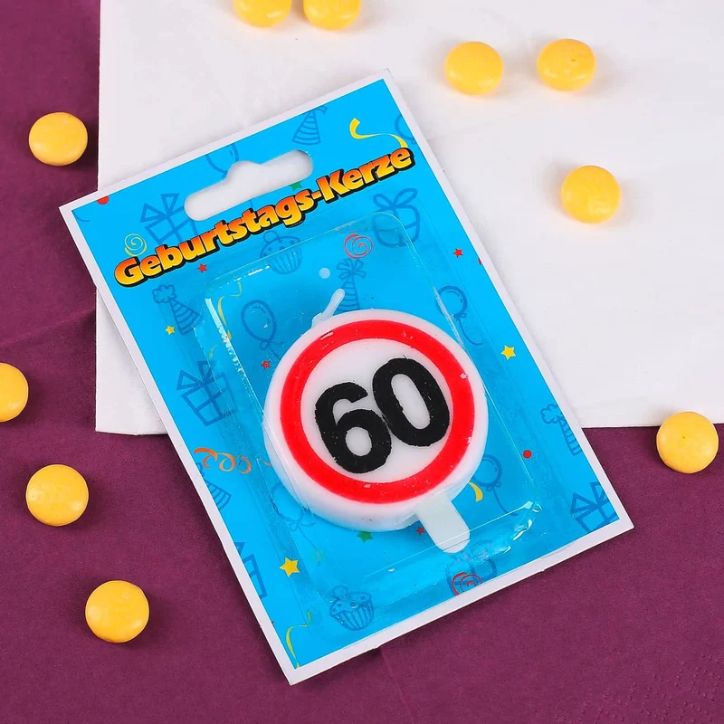 Tortenkerze zum 60. Geburtstag