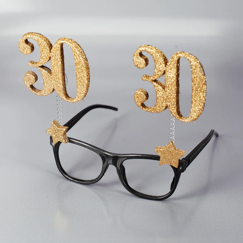 Party-Brille mit goldenen Zahlen - 30
