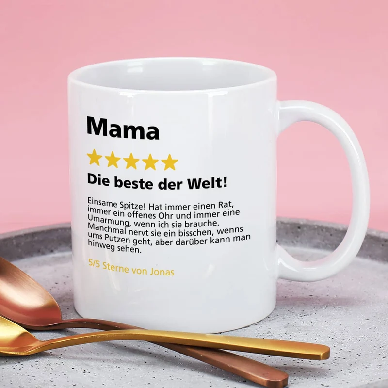 Bewertungstasse als lustiges Geschenk für Ihre Liebsten