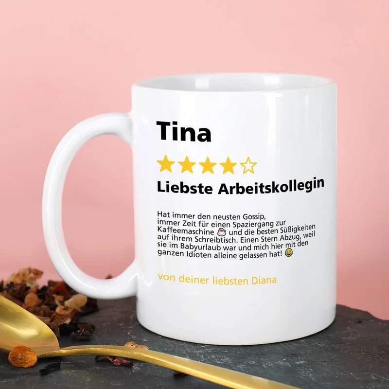 Bewertungstasse als lustiges Geschenk für Ihre Liebsten