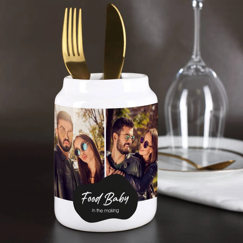 Foto-Besteckhalter als tolle Tischdeko für Ihre nächste Familienfeier