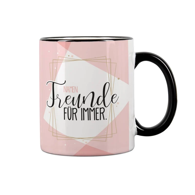 Freunde für immer - Tasse mit Wunschnamen