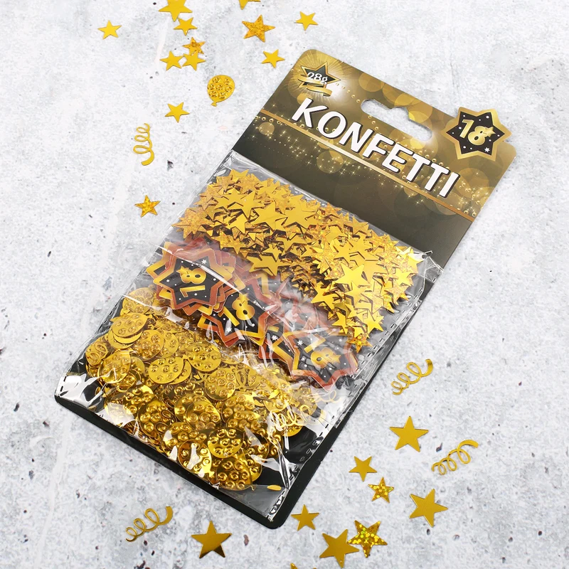Konfetti 3er Set Star zum 18. Geburtstag