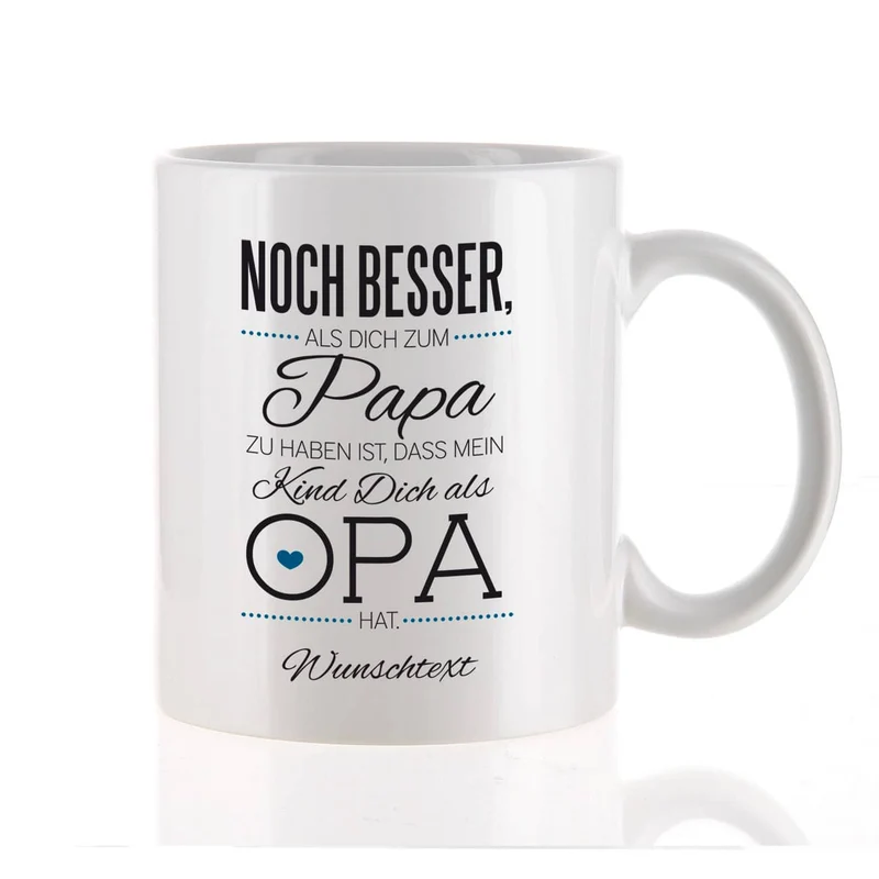 Tasse für den besten Opa mit Spruch und Wunschtext