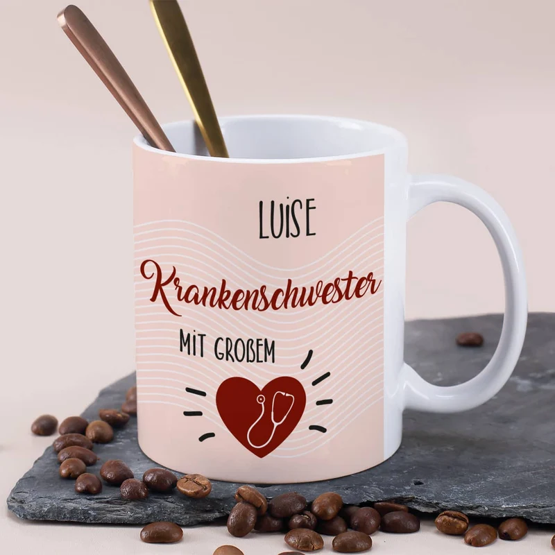 Tasse als Dankeschön für eine Krankenschwester mit großem Herz