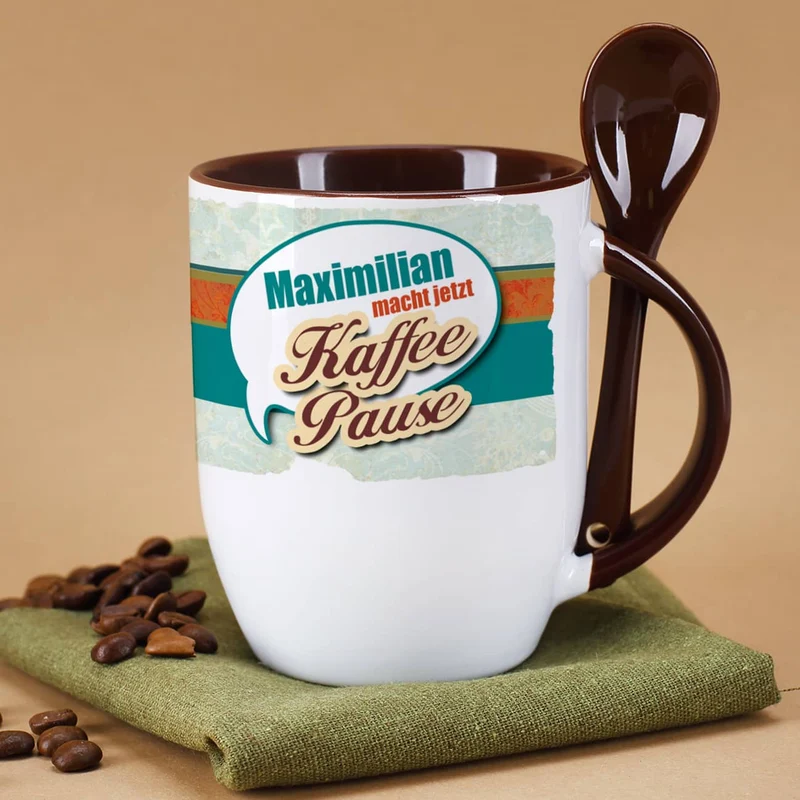 Tasse Kaffeepause mit Ihrem Wunschnamen