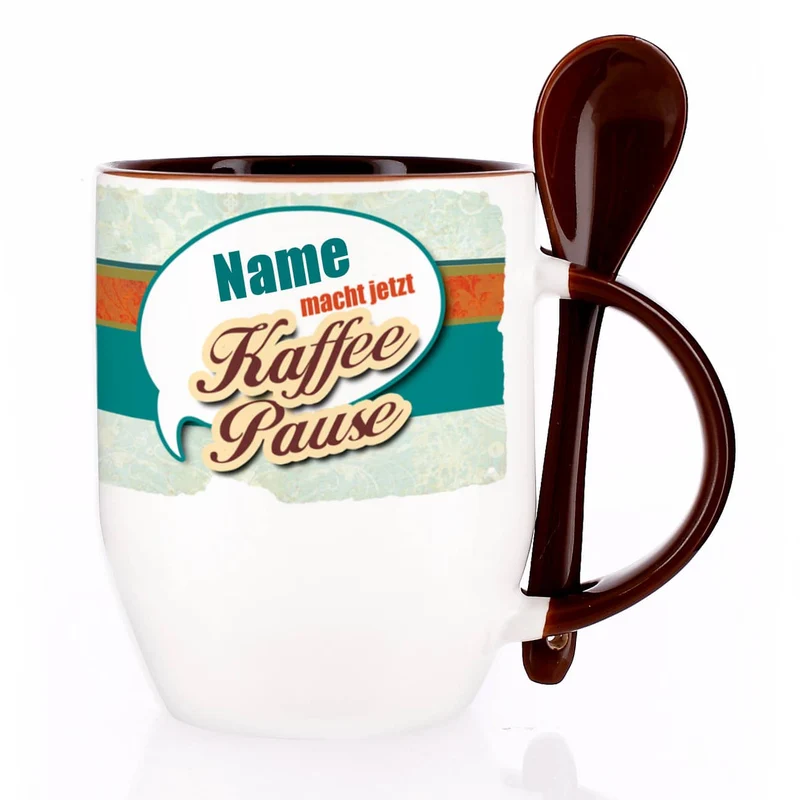 Tasse Kaffeepause mit Ihrem Wunschnamen