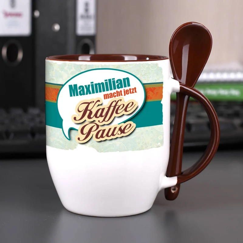 Tasse Kaffeepause mit Ihrem Wunschnamen