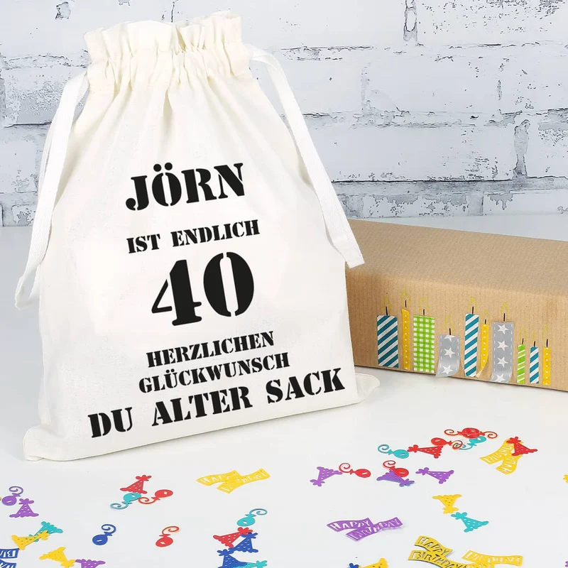 Geburtstags-Geschenksack zum 40. Geburtstag