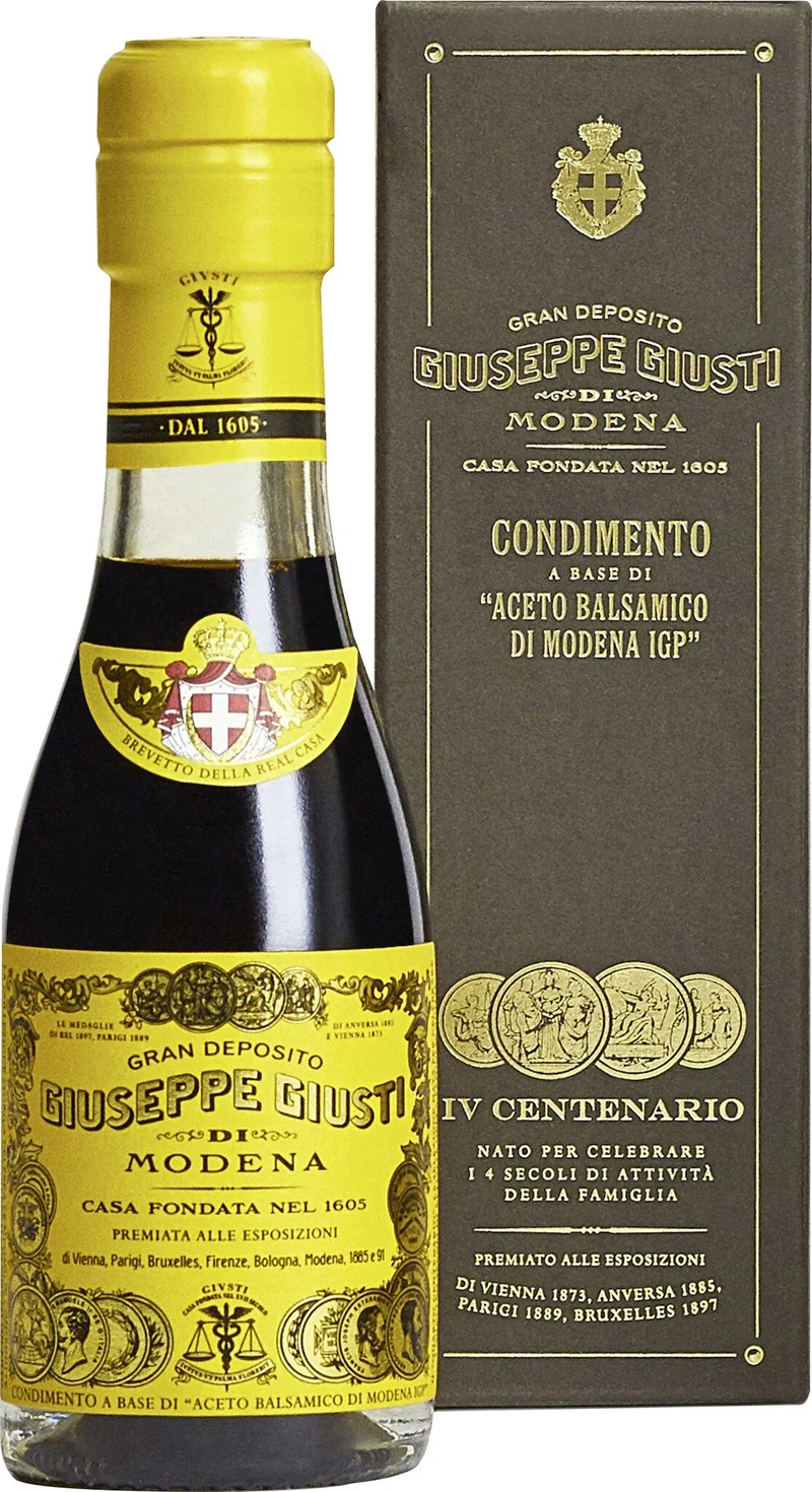 Balsamico 4 Gold Medaillen Traditionsflasche in GP Aceto Balsamico di Modena IGP 0,1L