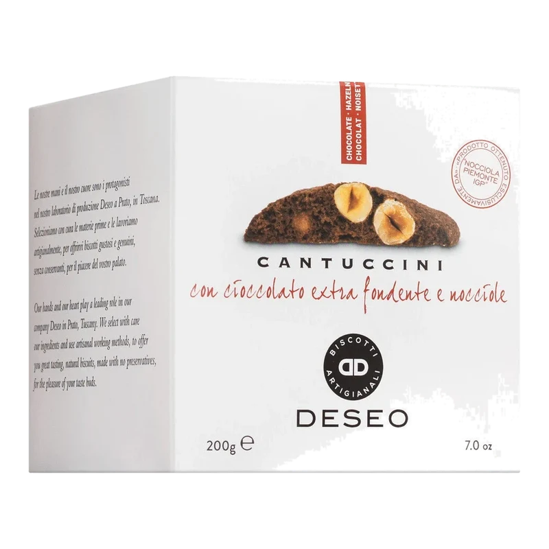 Cantuccini con nocciole e cioccolato fondente