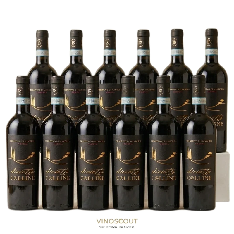 Sparpaket 12× Diciotto Colline Primitivo di Manduria Riserva DOC
