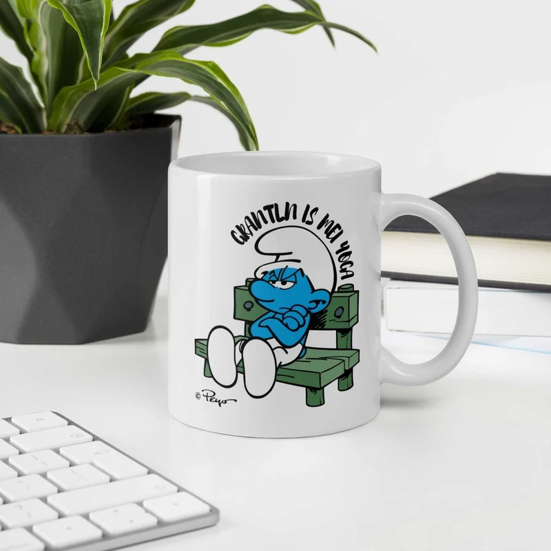 ®Die Schlümpfe Tasse "Grantln is mei Yoga"